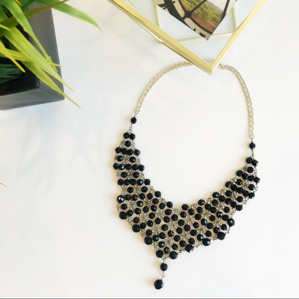 Luxury Flower Pattern Bib Necklace
